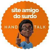 Imagem com o selo da Hand Talk