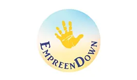 Imagem da logo EmpreenDown que apoia o Super Fórum