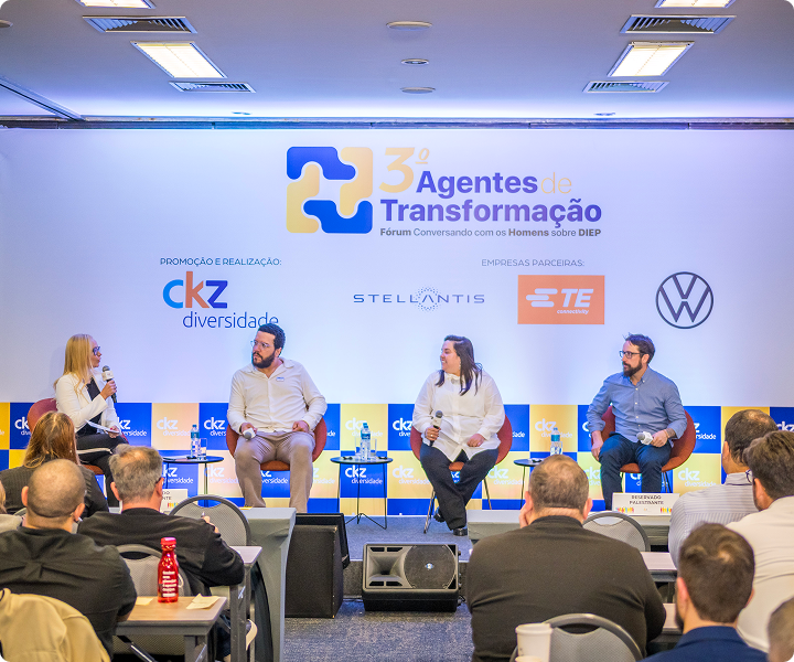 Imagem dos palestrantes do evento anterior dos Agentes de Transformação