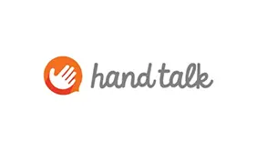 Imagem da logo da empresa Hand Talk que apoia o Super Fórum