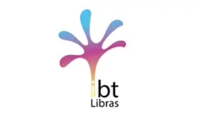 Imagem da logo da empresa IBT Libras que apoia o Super Fórum
