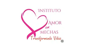Imagem da logo do Instituto Amor em Mechas que apoia o Super Fórum