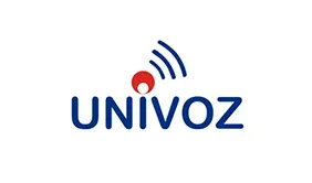 Imagem da logo da empresa UNIVOZ que apoia o Super Fórum