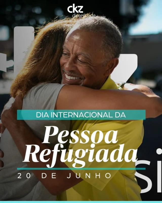 🫱🏾‍🫲🏼 Neste Dia Mundial do Refugiado é essencial lembrarmos das milhões de pessoas que foram forçadas a deixar seus lares e buscar acolhimento em outros lugares.

São pessoas que carregam histórias de esperança, resiliência e muita experiência. Precisamos acolher com solidariedade e, principalmente, trabalhar para construir um futuro melhor e mais equitativo para todos e todas.

💡 Lembre-se que a ação é a chave para a transformação, portanto, pense nas várias formas de contribuir seja de forma voluntária, através da conscientização ou mesmo oferecendo oportunidades para quem precisa.

#ckzdiversidade #diep #diversidadecultural #pessoasrefugiadas